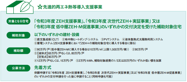 進的再エネ熱等導入支援事業