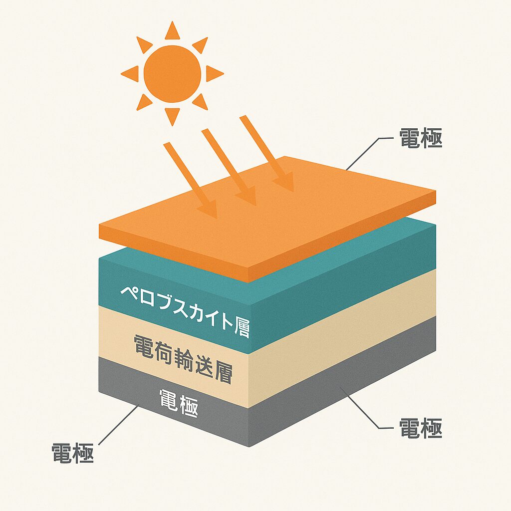 ペロブスカイト太陽電池の構造